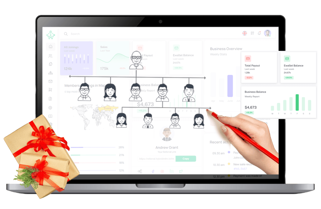 Gift / Donation MLM Plan Software