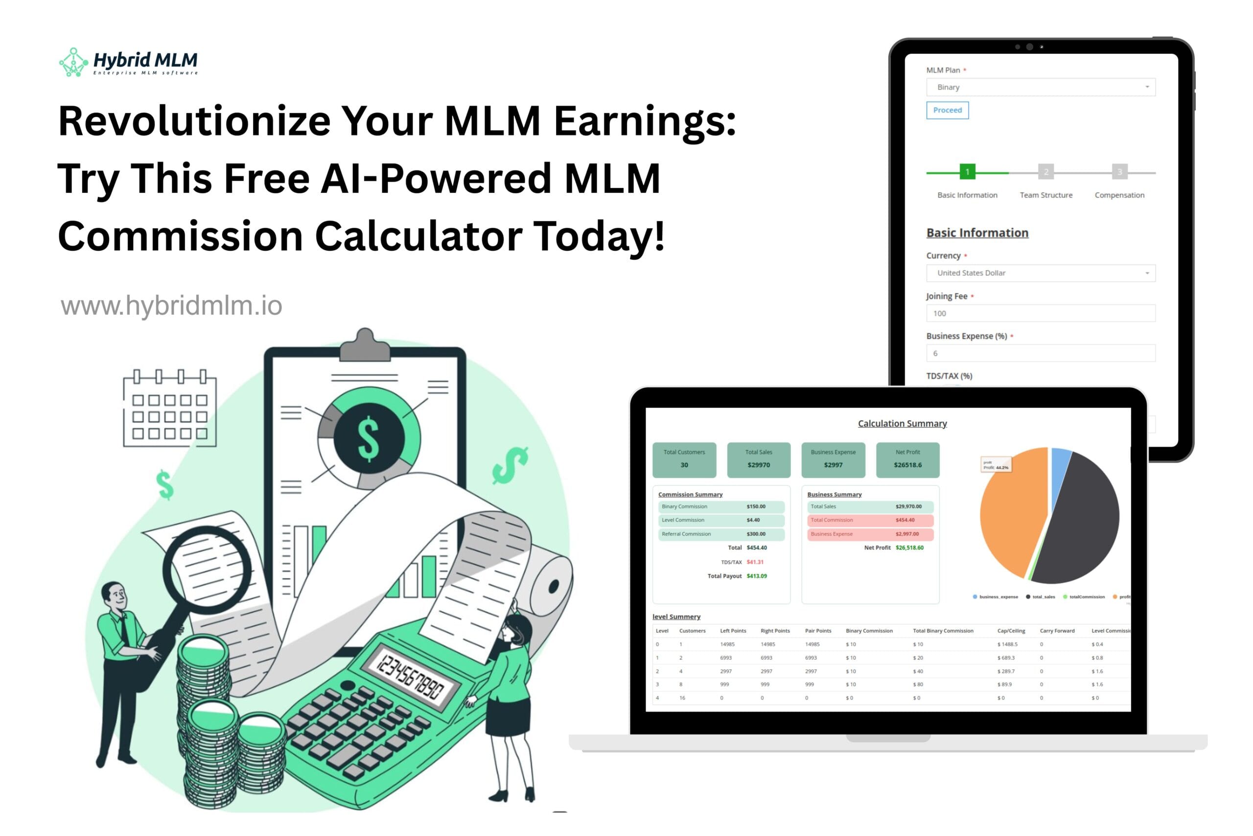 Free AI MLM Commission Calculator