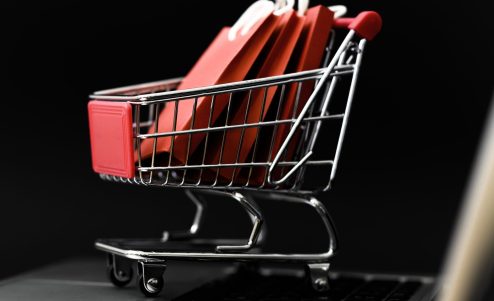 front-view-cyber-monday-shopping-cart-with-bags front-view-cyber-monday-shopping-cart-with-bags